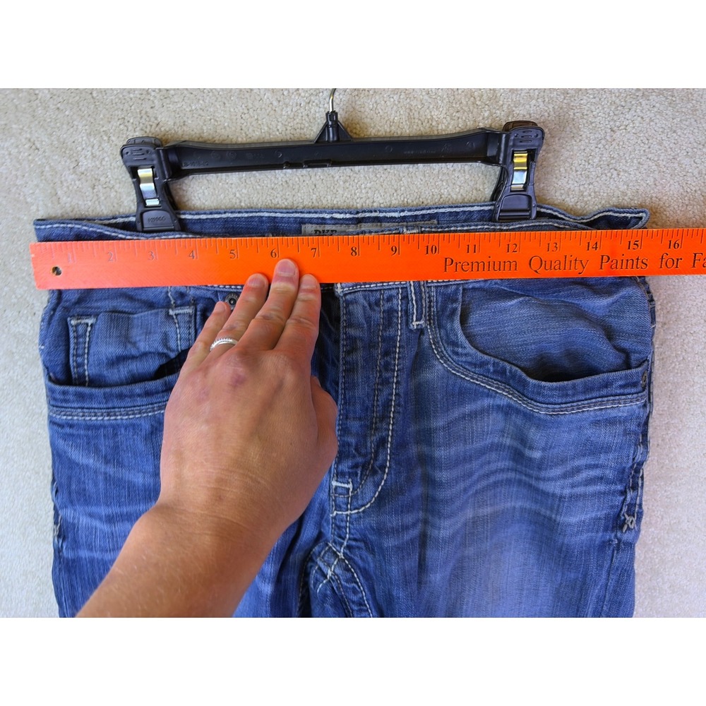BKE Jake Denim Jeans Mens 30R Blue Bootcut Contrast Stitch PLM15003 Workwear - Picture 7 of 9